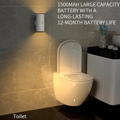 Smart LED Night Light USB Charging Sensor Wall Light Warm Three-Stage Adjustment Suitable for Wardrobe Bedroom Bathroom Stairs