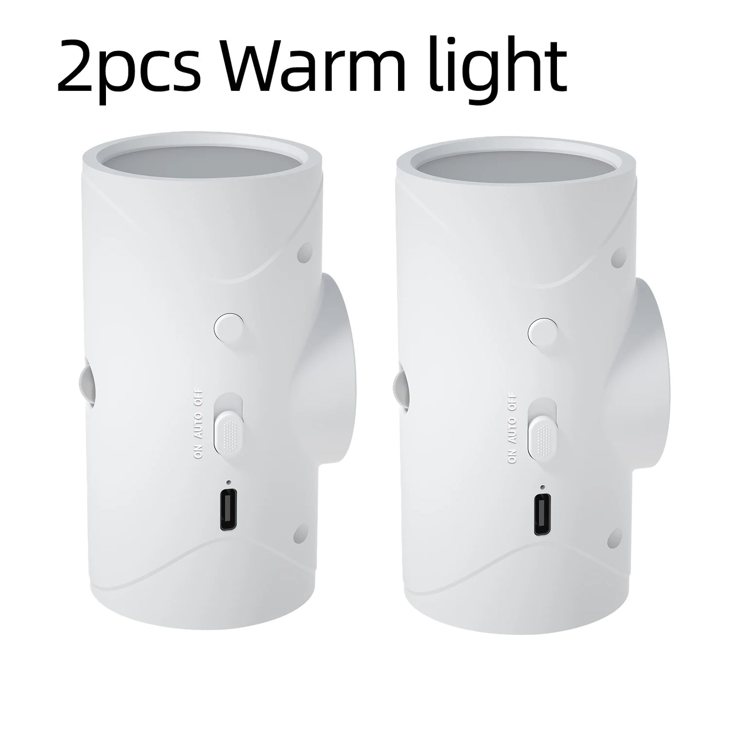 Smart LED Night Light USB Charging Sensor Wall Light Warm Three-Stage Adjustment Suitable for Wardrobe Bedroom Bathroom Stairs